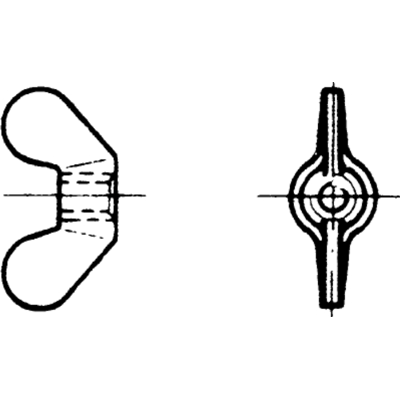 Arvid Nilsson Vingemutter Din 315 Messing M10 Arvid Nilsson Vingemutter Din 315 Messing M10