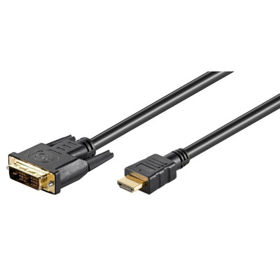 MicroConnect Hdmi - Dvi-D (18+1) Single-Link Kabel 7m, 1 Stykk, Sen-Hdm191817 Svart MicroConnect Hdmi - Dvi-D (18+1) Single-Link Kabel 7m, 1 Stykk, Sen-Hdm191817 Svart
