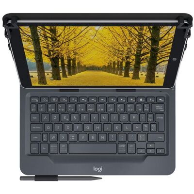 Logitech Universal Folio Med Integrert Tastatur For 9-10 Tommers Nettbrett, Fransk, 1 Stykk, Sen-920-008338 Svart Logitech Universal Folio Med Integrert Tastatur For 9-10 Tommers Nettbrett, Fransk, 1 Stykk, Sen-920-008338 Svart