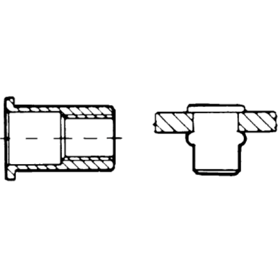 Arvid Nilsson Naglemutter Aluminium 0,5 Arvid Nilsson Naglemutter Aluminium 0,5