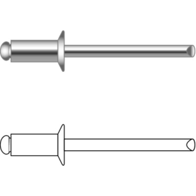 Arvid Nilsson Blindnagle Iso 15978 Aluminium / Stål 3,2 × 12 Arvid Nilsson Blindnagle Iso 15978 Aluminium / Stål 3,2 × 12