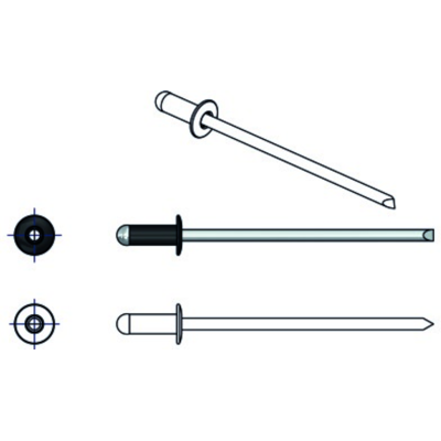 Arvid Nilsson Blindnagle Iso 15977 Aluminium / Stål 3,2 × 10 Arvid Nilsson Blindnagle Iso 15977 Aluminium / Stål 3,2 × 10