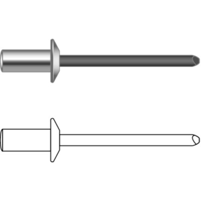 Arvid Nilsson Blindnagle Iso 15973 Aluminium / Stål 3,2 × 6,5 Arvid Nilsson Blindnagle Iso 15973 Aluminium / Stål 3,2 × 6,5