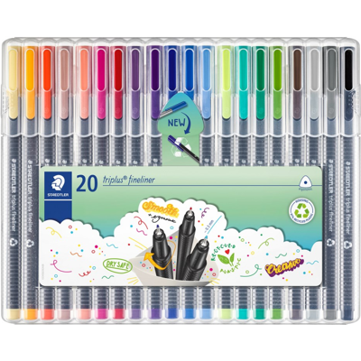 Staedtler Fineliner Triplus – Ergonomisk Design, Vannbasert Blekk (Sta334sb20, Flerfarget, 1 Eske) Flerfarget Staedtler Fineliner Triplus – Ergonomisk Design, Vannbasert Blekk (Sta334sb20, Flerfarget, 1 Eske) Flerfarget