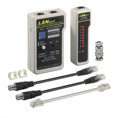 MicroConnect Kabeltester Rj-11/12/45, Cat 5/6, Led-Lampe, 1 Stykk, Sen-Cab-Test4 Grå MicroConnect Kabeltester Rj-11/12/45, Cat 5/6, Led-Lampe, 1 Stykk, Sen-Cab-Test4 Grå