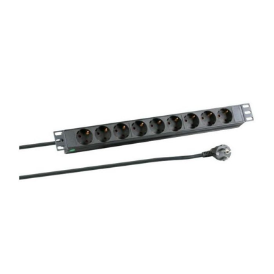 MicroConnect 8-Veis Stikkontaktlist, 19" 3 Meter 1u, 1 Stykk, Sen-Cabinetacc23 Svart MicroConnect 8-Veis Stikkontaktlist, 19" 3 Meter 1u, 1 Stykk, Sen-Cabinetacc23 Svart