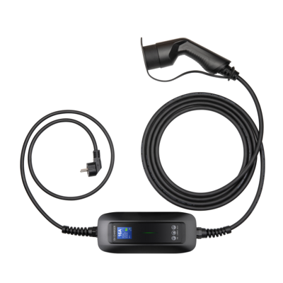 S-Line Bærbar Justerbar Lader Type 2 5 M 6a–16a Med Display Svart S-Line Bærbar Justerbar Lader Type 2 5 M 6a–16a Med Display Svart