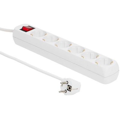 MicroConnect 6-Veis Schuko Strømfordeler 5m Hvit, 1 Stykk, Sen-Gru0065w Hvit MicroConnect 6-Veis Schuko Strømfordeler 5m Hvit, 1 Stykk, Sen-Gru0065w Hvit
