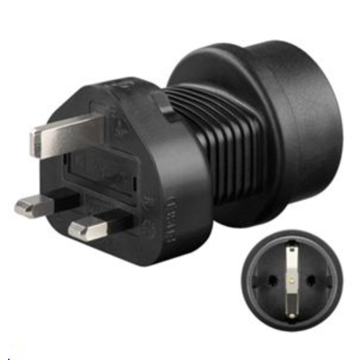 MicroConnect Power Travel Adapter - Schuko Til Uk, 1 Stykk, Sen-Petravel1 Svart MicroConnect Power Travel Adapter - Schuko Til Uk, 1 Stykk, Sen-Petravel1 Svart