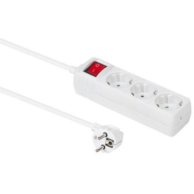 MicroConnect 3-Veis Schuko-Kontakt 5m Med Av/på-Bryter, 1 Stykk, Sen-W126641961 Hvit MicroConnect 3-Veis Schuko-Kontakt 5m Med Av/på-Bryter, 1 Stykk, Sen-W126641961 Hvit