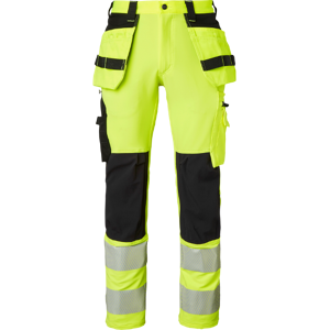 Top Swede 313 - Klasse 2 - Arbeidsbukse Fluorescerende gul/svart C58 Top Swede 313 - Klasse 2 - Arbeidsbukse Fluorescerende gul/svart C58