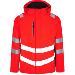 Engel Safety - Klasse 3 - Vanntett Arbeidsjakke Hivis Rød/Sort 5XL Engel Safety - Klasse 3 - Vanntett Arbeidsjakke Hivis Rød/Sort 5XL