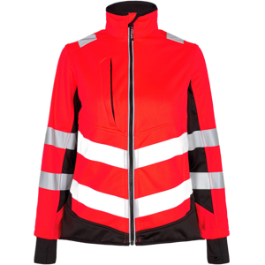 Engel Safety - Klasse 2 - Softshelljakke Hivis Rød/Sort 2XL Engel Safety - Klasse 2 - Softshelljakke Hivis Rød/Sort 2XL