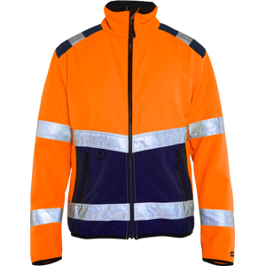 Blåkläder Softshell-Jakke – Vindavvisende, Pustende ( 811499917, Oransje/marine, 1 Stykk, Størrelse-L ) Oransje/marine L Blåkläder Softshell-Jakke – Vindavvisende, Pustende ( 811499917, Oransje/marine, 1 Stykk, Størrelse-L ) Oransje/marine L