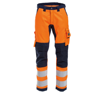 Tranemo Workwear Tranemo Vision Hv 432044 - Klasse 2 - Arbeidsbukse Oransje / Marineblå C150 Tranemo Workwear Tranemo Vision Hv 432044 - Klasse 2 - Arbeidsbukse Oransje / Marineblå C150