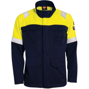 Tranemo Workwear Tranemo Magma 563587 - Flammehemmende - Jakke Gul/marineblå L Tranemo Workwear Tranemo Magma 563587 - Flammehemmende - Jakke Gul/marineblå L