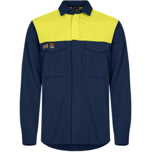 Tranemo Workwear Tranemo Magma 567487 - Flammehemmende - Skjorte Gul/marineblå XS Tranemo Workwear Tranemo Magma 567487 - Flammehemmende - Skjorte Gul/marineblå XS
