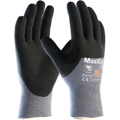 ATG Maxicut Oil 3/4 - Kutthansker, 4c, 12 Par Blåmelert 9 ATG Maxicut Oil 3/4 - Kutthansker, 4c, 12 Par Blåmelert 9
