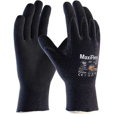 ATG Maxiflex Cut - Kutthansker, 3d, 12 Par Svart 9 ATG Maxiflex Cut - Kutthansker, 3d, 12 Par Svart 9