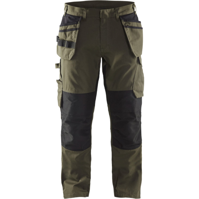 Blåkläder 14961330 Stretch Håndverksbukse Mørk oliven/svart D92 Blåkläder 14961330 Stretch Håndverksbukse Mørk oliven/svart D92