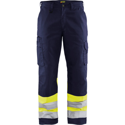 Blåkläder 15641811 Klasse 1 Industribukse Marineblå/Hivis Gul C60 Blåkläder 15641811 Klasse 1 Industribukse Marineblå/Hivis Gul C60