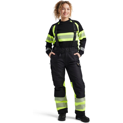 Blåkläder 18771977 Klasse 1 Arbeidsbukse Svart/Hivis Gul L Blåkläder 18771977 Klasse 1 Arbeidsbukse Svart/Hivis Gul L