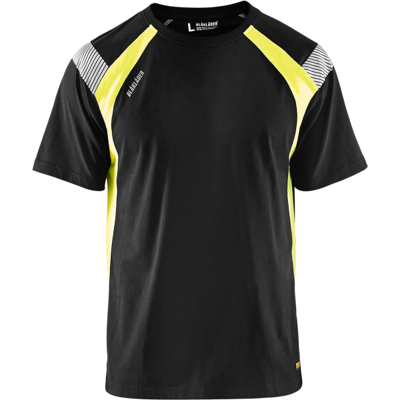 Blåkläder 33321030 Refleks T-Skjorte Svart/Hivis Gul L Blåkläder 33321030 Refleks T-Skjorte Svart/Hivis Gul L