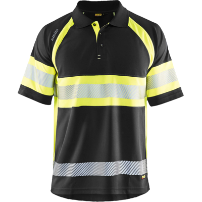 Blåkläder 33381051 Klasse 1 Pikéskjorte Svart/Hivis Gul M Blåkläder 33381051 Klasse 1 Pikéskjorte Svart/Hivis Gul M