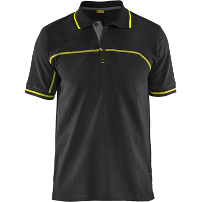 Blåkläder 33891050 Forsterket Pikéskjorte Svart/Hivis Gul XXL Blåkläder 33891050 Forsterket Pikéskjorte Svart/Hivis Gul XXL