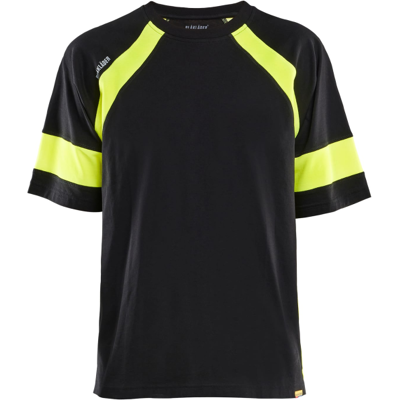 Blåkläder 35231030 Hi-Vis T-Skjorte Svart/Hivis Gul 5XL Blåkläder 35231030 Hi-Vis T-Skjorte Svart/Hivis Gul 5XL