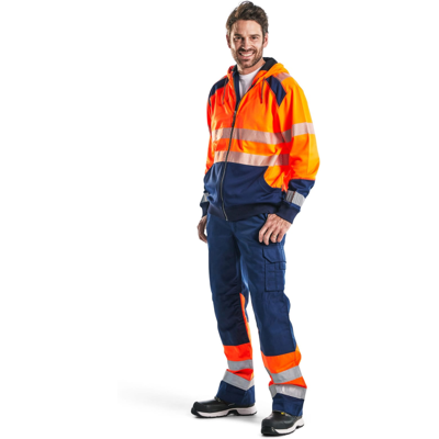 Blåkläder 35462528 Klasse 2 Genser Hivis Oransje/Marineblå L Blåkläder 35462528 Klasse 2 Genser Hivis Oransje/Marineblå L