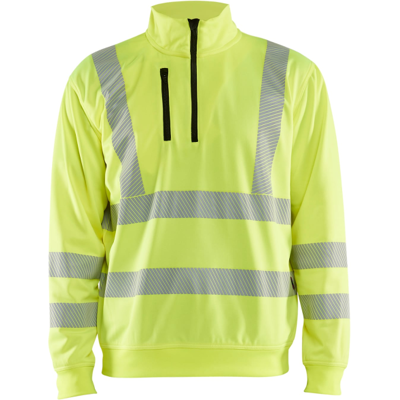 Blaklader 3564 Høy-Vis Sweatshirt Half-Zip - Sweatshirt, Gul, 3XL Blaklader 3564 Høy-Vis Sweatshirt Half-Zip - Sweatshirt, Gul, 3XL