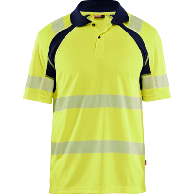 Blåkläder 35951013 Klasse 2 Pikéskjorte Hivis Gul/Marineblå L Blåkläder 35951013 Klasse 2 Pikéskjorte Hivis Gul/Marineblå L