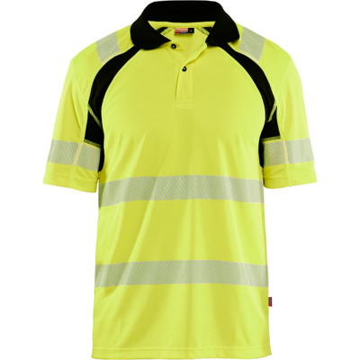 Blåkläder 35951013 Klasse 2 Pikéskjorte Hivis Gul/Sort L Blåkläder 35951013 Klasse 2 Pikéskjorte Hivis Gul/Sort L