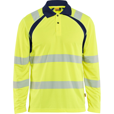 Blåkläder 35981013 Hi-Viz Pikéskjorte Hivis Gul/Marineblå XL Blåkläder 35981013 Hi-Viz Pikéskjorte Hivis Gul/Marineblå XL