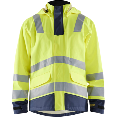 Blåkläder 43132022 Klasse 3 Regnjakke Hivis Gul/Marineblå 4XL Blåkläder 43132022 Klasse 3 Regnjakke Hivis Gul/Marineblå 4XL