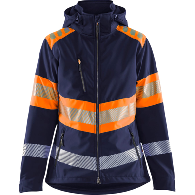 Blåkläder 44042513 Klasse 1 Softshelljakke Marineblå/Hivisoransje XL Blåkläder 44042513 Klasse 1 Softshelljakke Marineblå/Hivisoransje XL