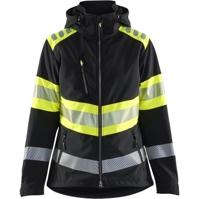 Blåkläder 44042513 Klasse 1 Softshelljakke Svart/Hivis Gul XL Blåkläder 44042513 Klasse 1 Softshelljakke Svart/Hivis Gul XL