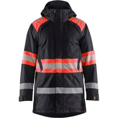 Blåkläder 44851977 Klasse 1 Parkas Svart/Hivis Rød S Blåkläder 44851977 Klasse 1 Parkas Svart/Hivis Rød S