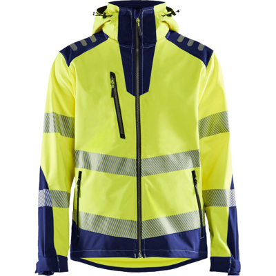 Blåkläder 44912513 Hi-Viz Softshelljakke Hivis Gul/Marineblå XL Blåkläder 44912513 Hi-Viz Softshelljakke Hivis Gul/Marineblå XL