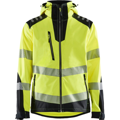 Blåkläder 44912513 Hi-Viz Softshelljakke Hivis Gul/Sort L Blåkläder 44912513 Hi-Viz Softshelljakke Hivis Gul/Sort L