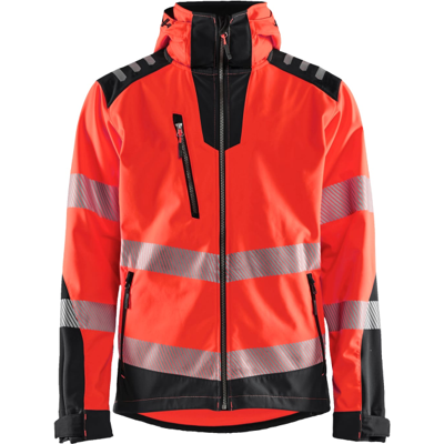 Blåkläder 44912513 Hi-Viz Softshelljakke Hivis Rød/Sort S Blåkläder 44912513 Hi-Viz Softshelljakke Hivis Rød/Sort S