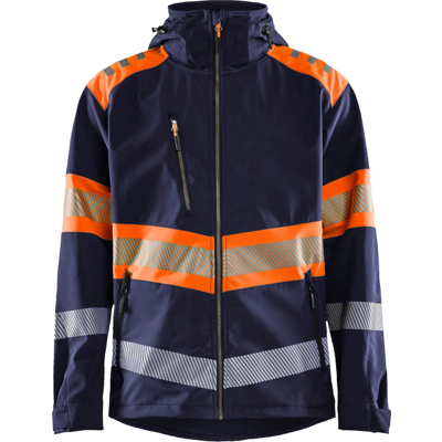 Blåkläder 44942513 Klasse 1 Softshelljakke Marineblå/Hivisoransje XL Blåkläder 44942513 Klasse 1 Softshelljakke Marineblå/Hivisoransje XL