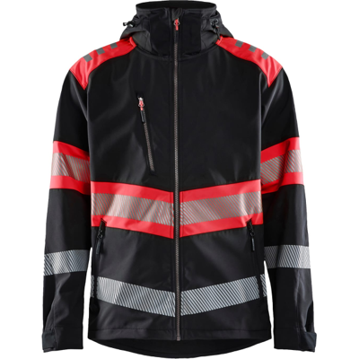 Blåkläder 44942513 Klasse 1 Softshelljakke Svart/Hivis Rød M Blåkläder 44942513 Klasse 1 Softshelljakke Svart/Hivis Rød M
