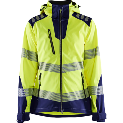 Blåkläder 47912513 Klasse 2 Softshelljakke Hivis Gul/Marineblå S Blåkläder 47912513 Klasse 2 Softshelljakke Hivis Gul/Marineblå S