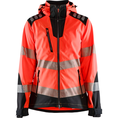 Blåkläder 47912513 Klasse 2 Softshelljakke Hivis Rød/Sort XXL Blåkläder 47912513 Klasse 2 Softshelljakke Hivis Rød/Sort XXL