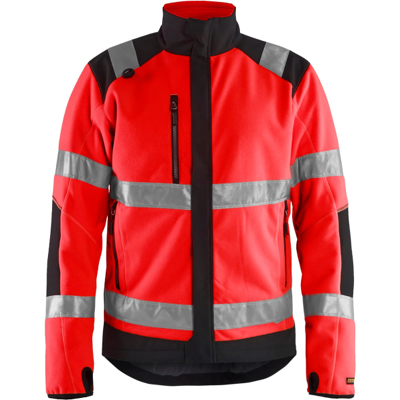 Blåkläder 48882524 Klasse 2 Fleecejakke Hivis Rød/Sort S Blåkläder 48882524 Klasse 2 Fleecejakke Hivis Rød/Sort S