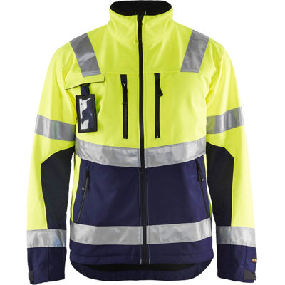 Blåkläder 49002517 Hi-Viz Softshelljakke Hivis Gul/Marineblå M Blåkläder 49002517 Hi-Viz Softshelljakke Hivis Gul/Marineblå M