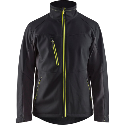 Blåkläder 49502516 Vindtett Softshelljakke Svart/Hivis Gul XL Blåkläder 49502516 Vindtett Softshelljakke Svart/Hivis Gul XL