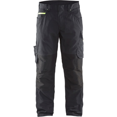 Blåkläder 14951330 Stretch Arbeidsbukse Svart/Hivis Gul C44 Blåkläder 14951330 Stretch Arbeidsbukse Svart/Hivis Gul C44